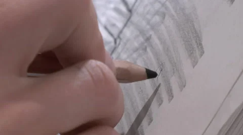 Drawing, extreme close up Stock Footage 49861834