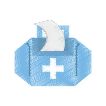 Drawing first aid kit case 스톡 일러스트