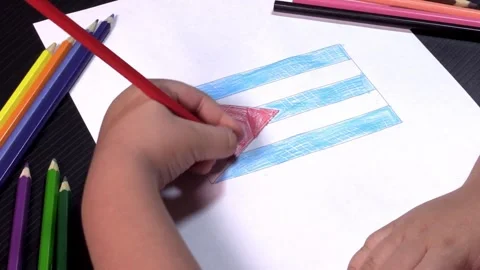 Drawing flag of Greece Stock Footage 314908307