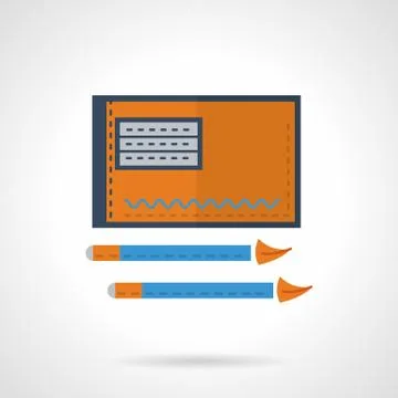 Drawing flat vector icon Illustrazione stock