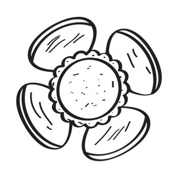 Drawing of a flower Stock Illustration