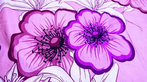 Drawing flower with printing Stock Photos
