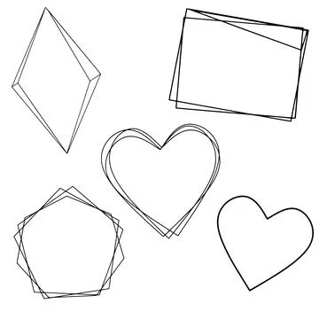 A drawing of a frame for card or invitations Stock Illustration