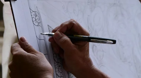 Drawing free hand Stock Footage 66494575