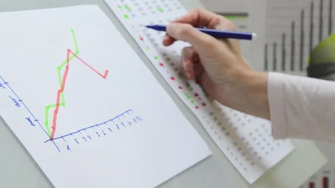 Drawing  graph Stock Footage 98943187