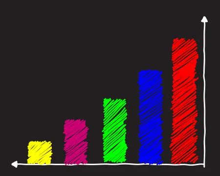 Drawing of graph Stock Illustration