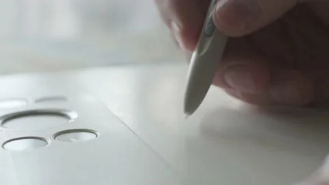 Drawing with graphic tablet. Vídeos de archivo 137695487