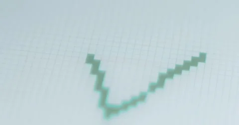 Drawing a green checkmark in pixel art style Video stock 314879598