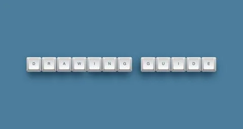 Drawing guide text on a 3d keyboard button with shadow concept series 스톡 일러스트