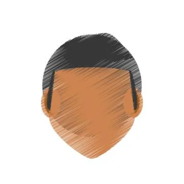 Drawing guy faceless character イラスト素材