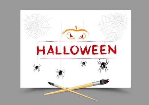 Drawing Halloween message Stock Illustration