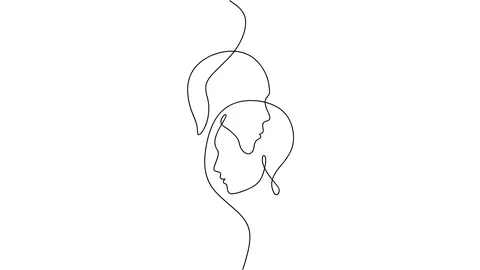 Drawing by hand, black lines on a white background. Video stock 128419778