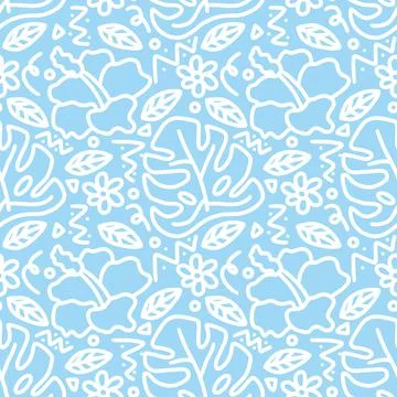 Drawing of hand drawn garden Stock Illustration