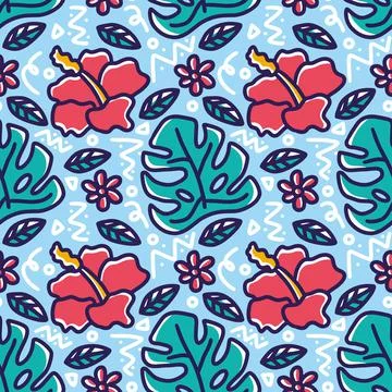 Drawing of hand drawn garden Stock Illustration