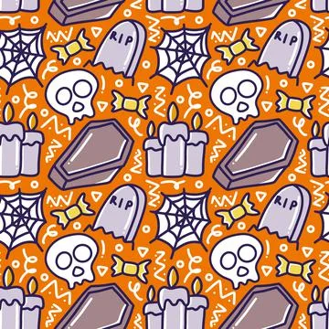Drawing of hand drawn halloween Stock Illustration