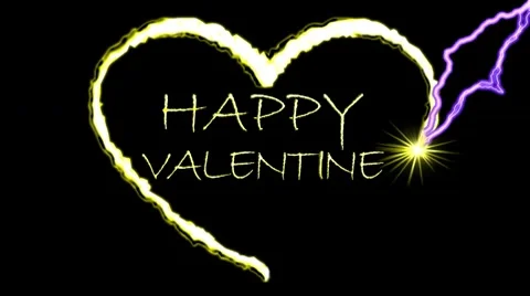 DRAWING HAPPY VALENTINE Stock Footage 10729025