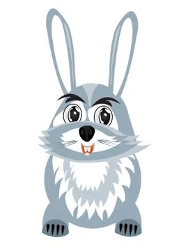 Drawing hare on white background Stock Illustration
