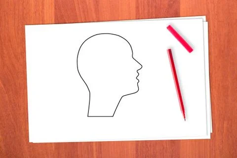 Drawing head and Stock Photos