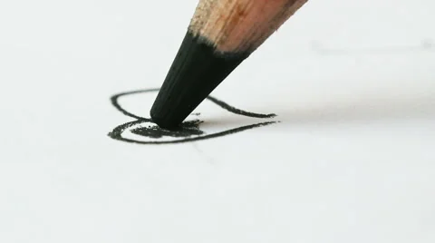 Drawing a heart with charcoal Stock-Footage 45944093