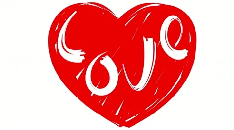 Drawing heart with love Stock Footage 16004983