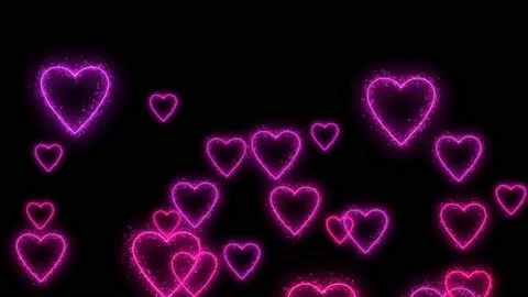 Drawing heart neon lights shadow pulse energy romantic valentines day celebratio Stock Footage 232296185