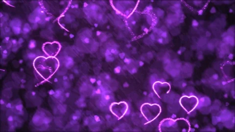 Drawing Heart Shapes Motion Background Animation - Loop Purple Stock Footage 72403374