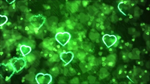Drawing Heart Shapes Motion Background Animation - Loop Green Stock Footage 72404042