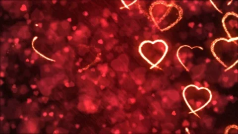 Drawing Heart Shapes Motion Background Animation - Loop Red Stock Footage 72404196