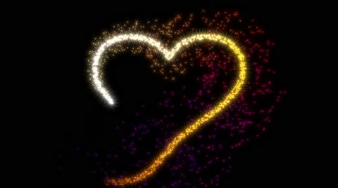 Drawing heart with sparks, loop able. 스톡 동영상 57237957