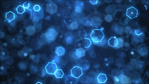 Drawing Hexagon Shapes Motion Background Animation - Loop Blue Stock Footage 73293361
