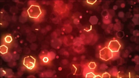 Drawing Hexagon Shapes Motion Background Animation - Loop Red Stock Footage 73294281