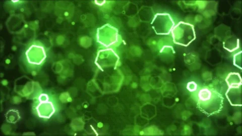 Drawing Hexagon Shapes Motion Background Animation - Loop Green Stock Footage 73294321