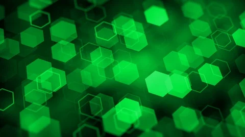 Drawing Hexagon Shapes Motion Background Animation - Loop Green 4k Stock Footage 107520382