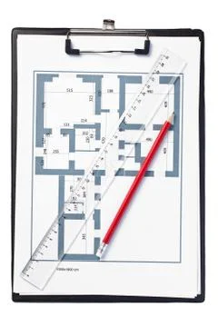 Drawing of home plan Foto stock