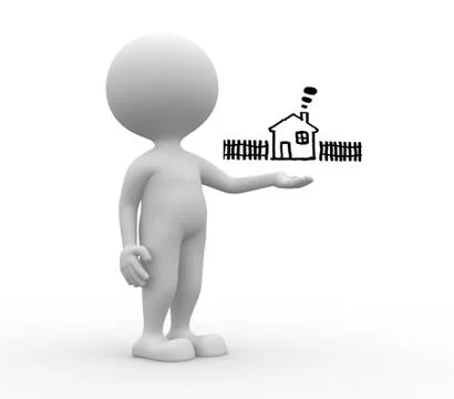 Drawing of a house Illustrazione stock