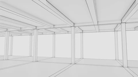 Drawing of a house under construction Stock Footage 121872697