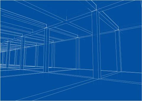 Drawing of a house under construction イラスト素材