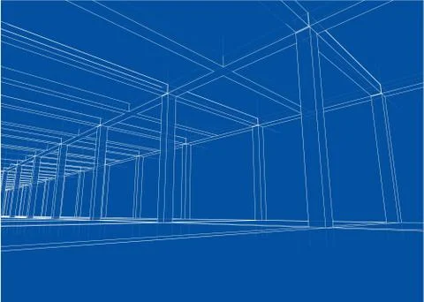 Drawing of a house under construction. Vector イラスト素材