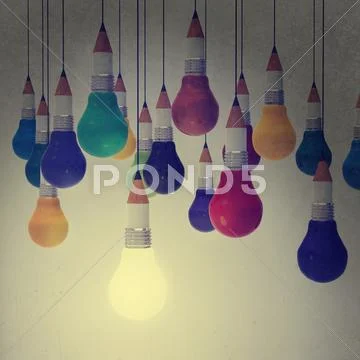 Pencil Creative Light Bulb Head Drawing The Best Idea Diagram Stock Photo -  Download Image Now - iStock