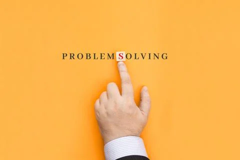 Drawing up the inscription Problem Solving Stock Photos