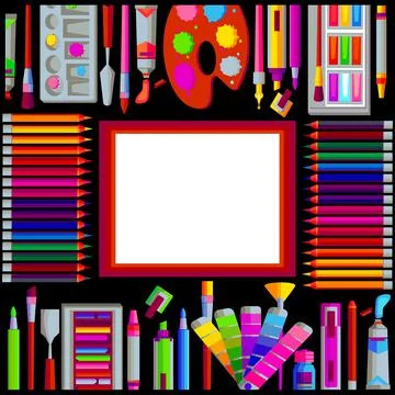 Drawing items Stock Illustration