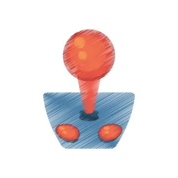 Drawing joystick controller retro game Stockillustratie