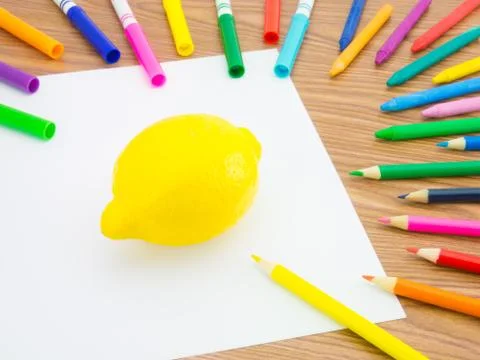 Drawing Lemon Stock Photos