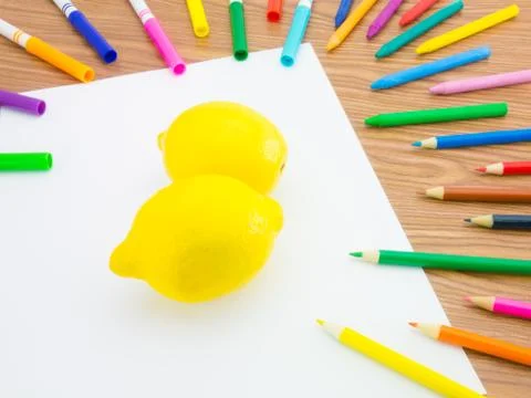 Drawing Lemon Stock Photos