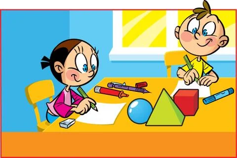 Drawing lesson Stock Illustration