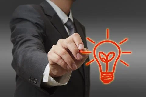 Drawing light bulb Stock Illustration