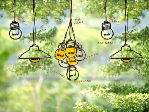 Drawing light bulb Stock Photos