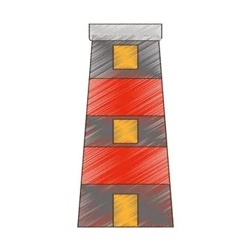 Drawing lighthouse building tower security Ilustración de archivo