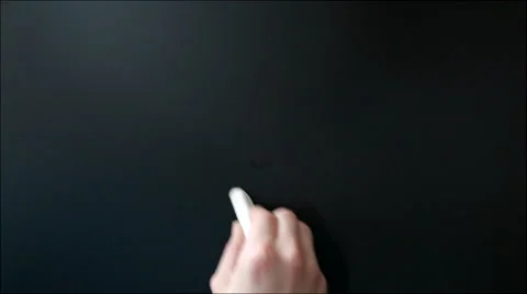 Drawing Lighting Lamp on Chalkboard. Idea Concept Stock Footage 60386767