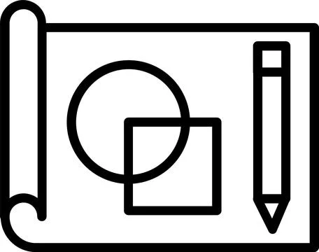 Drawing Line Icon Design Stock Illustration